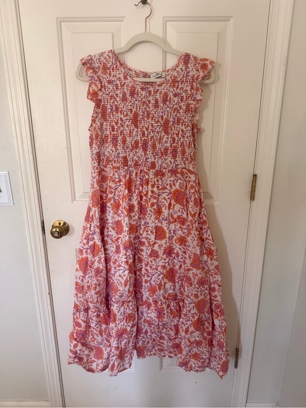 Vineyard Vines Orange & Pink Floral Maxi Dress